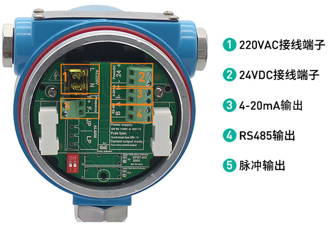 锅炉用热式质量流量计接线端子图