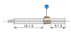 不锈钢涡街流量计直管段安装要求示意图二