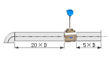 不锈钢涡街流量计直管段安装要求示意图三